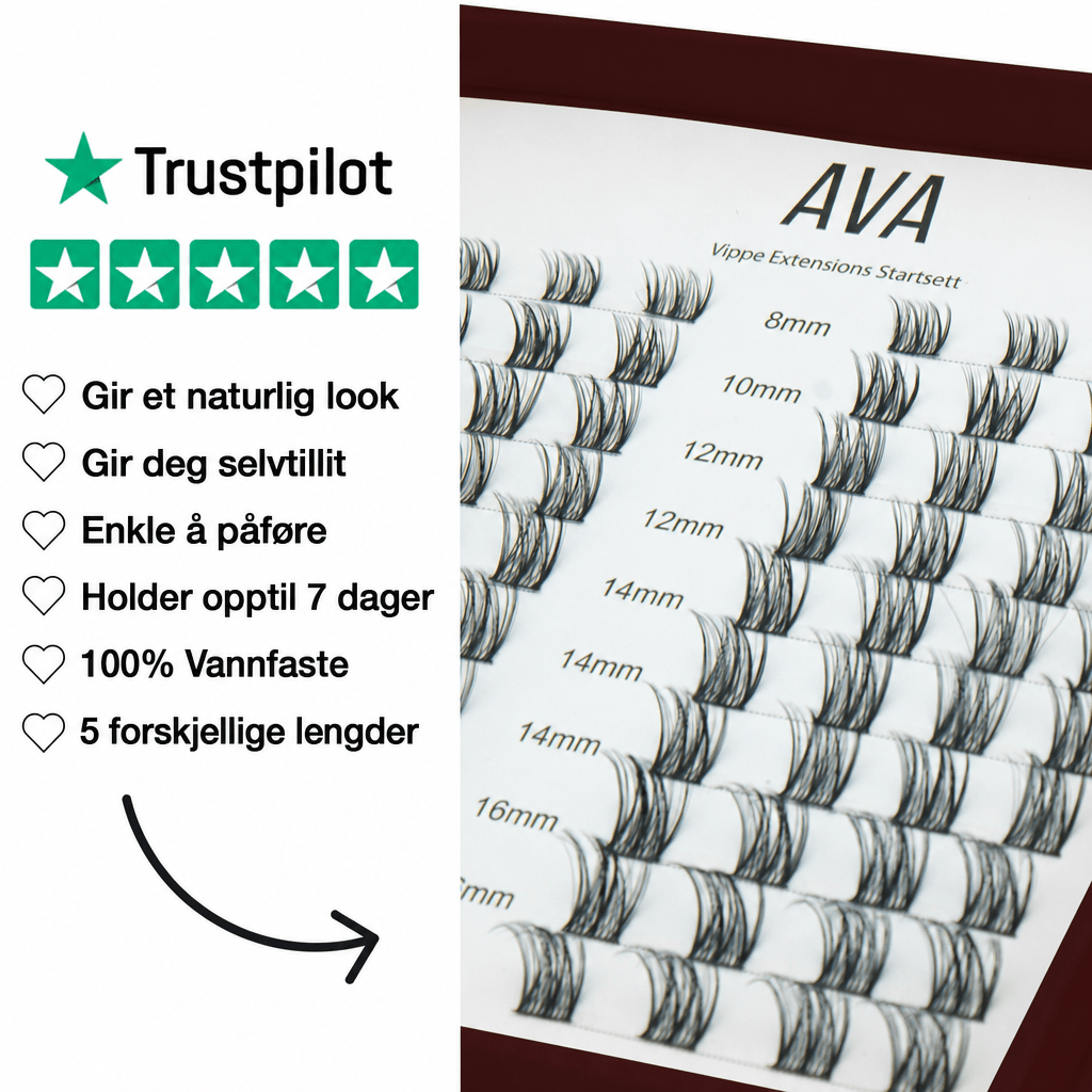Vippe-extensions startsett (Natural) - AVABeauty.no
